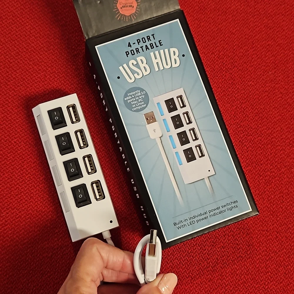 Cords USB charger Samsung Android cords a 4 port USB Hub NIB PC tower cord - Picture 4 of 10